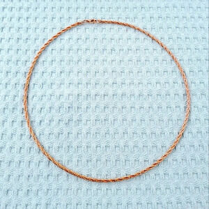 Omega Necklace Triple Twist 14kt Rose Gold Over Sterling Silver